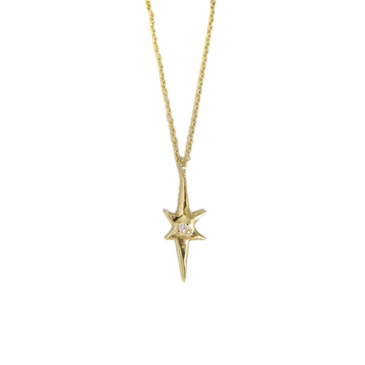 STELLA ORO CON DIAMANTE - COLLANA