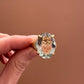 Anello con prasiolite ovale