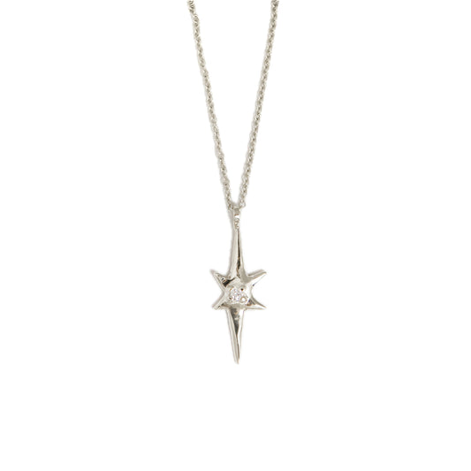 STELLA ARGENTO CON DIAMANTE - COLLANA