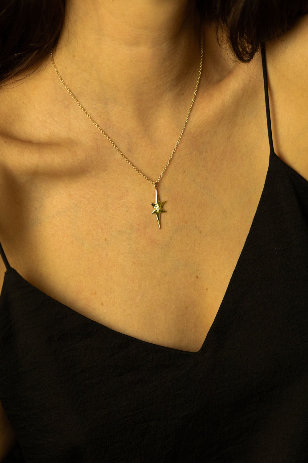 STELLA ORO CON DIAMANTE - COLLANA