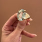Anello con prasiolite ovale