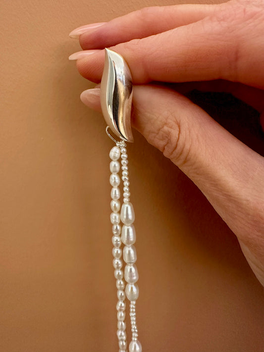 Orecchini a cascata - argento