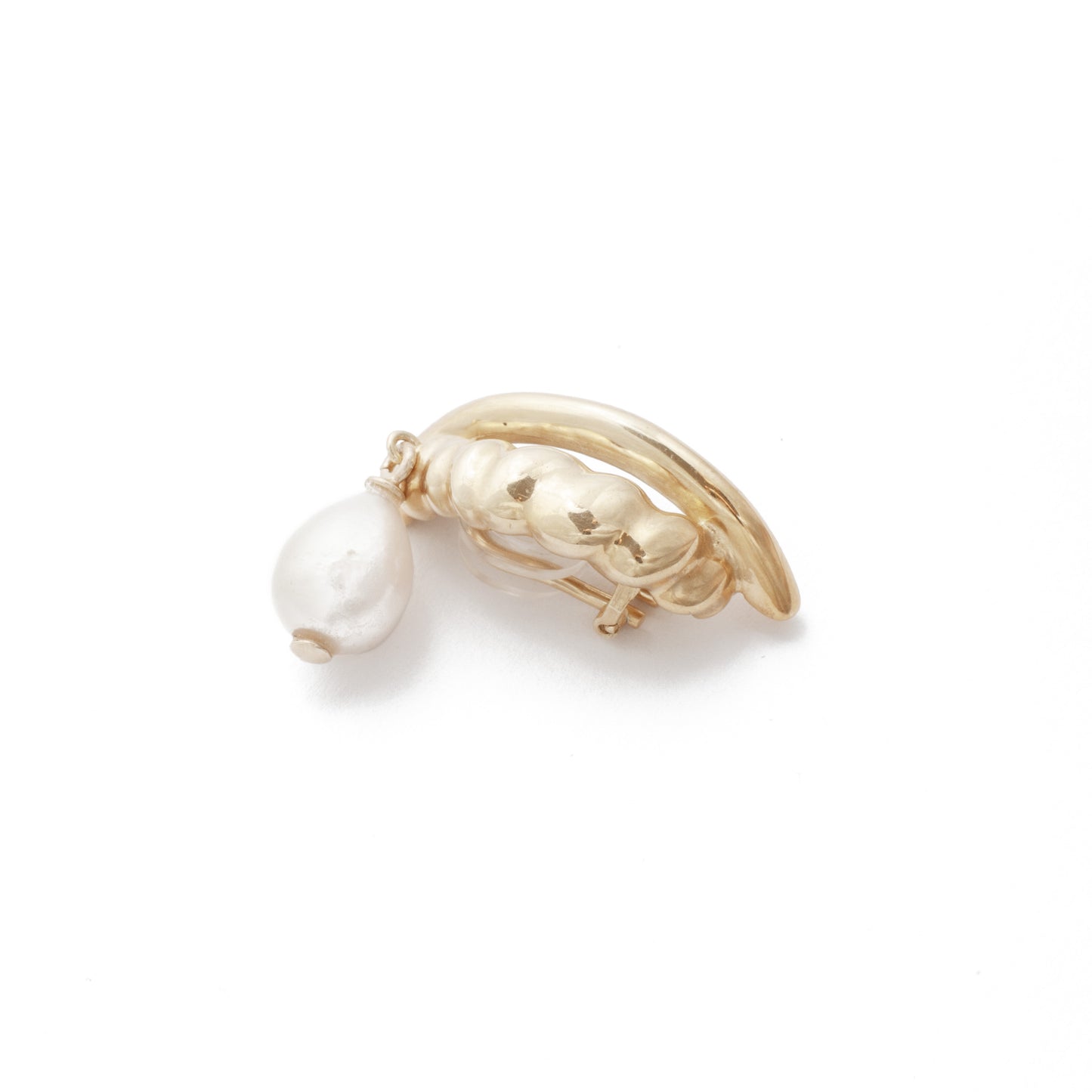 PEARL DROP CLIP-ON EARRING - GOLD