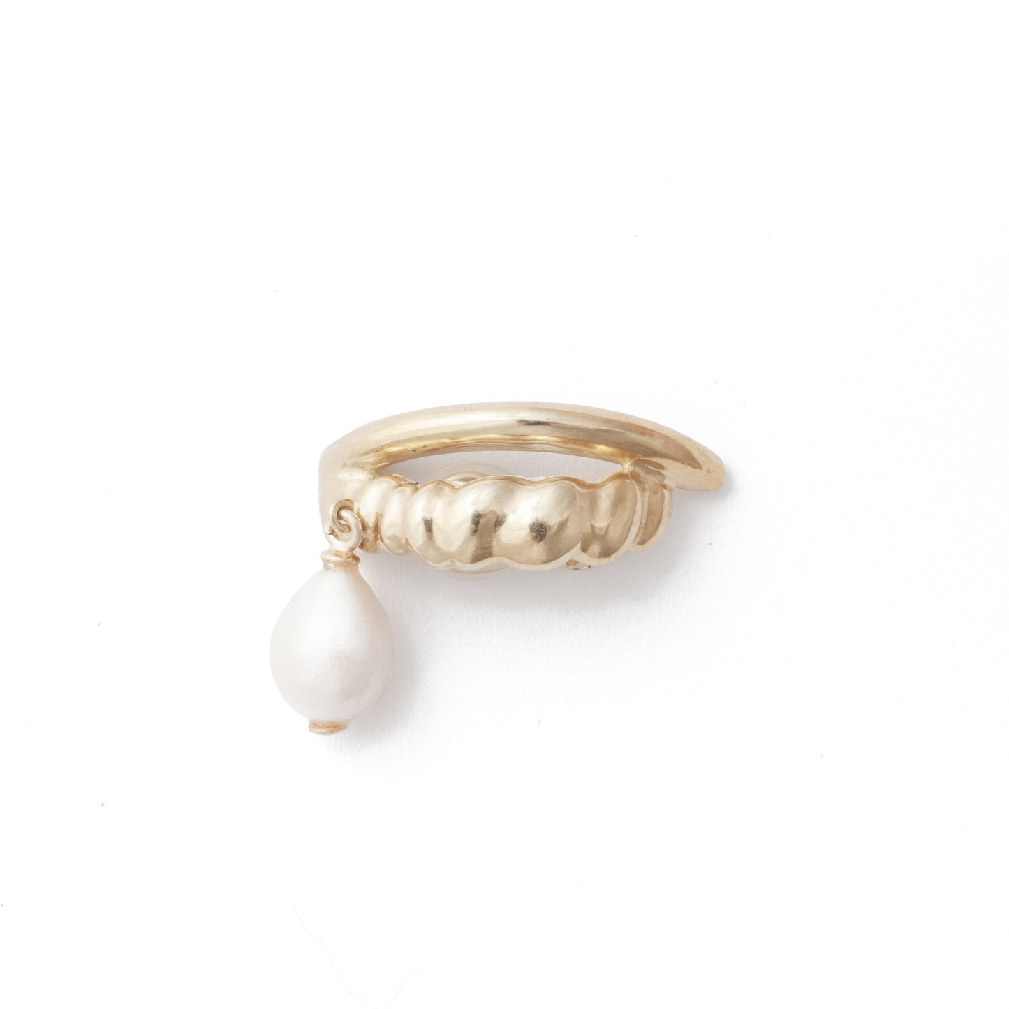PEARL DROP CLIP-ON EARRING - GOLD