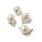 ETES04. HALF MOON EARRING WITH PEARL - SILVER