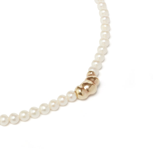 ETNG06. PEARL NECKLACE/SMALL - GOLD